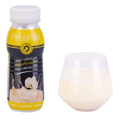 Boisson vanille bouteille 250 ml Protifast. Riche en protéines, sans sucre.